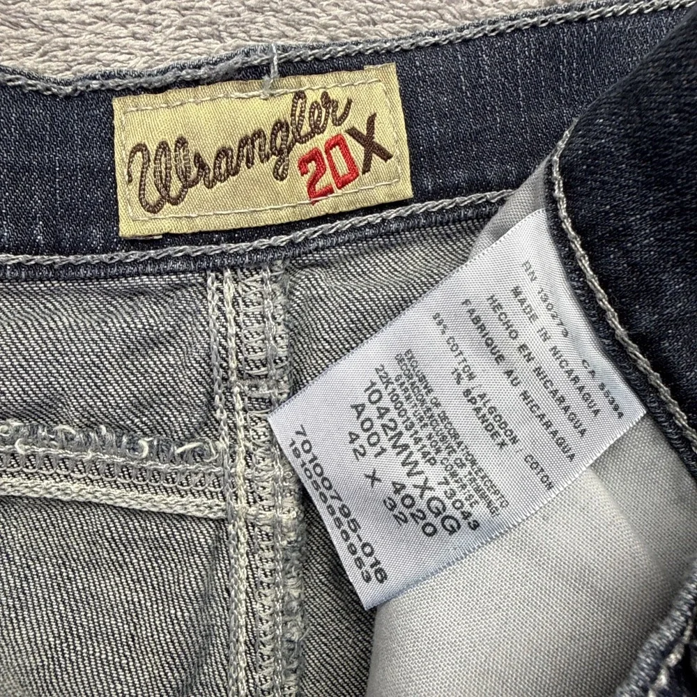 Wrangler 20X No. 42 Mens Blue Medium Wash Bootcut Jeans 1042MWXGG 42x32